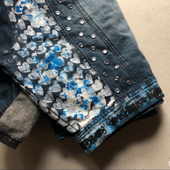 Handprinted Love Denim Jacket - Picture 7 of 12